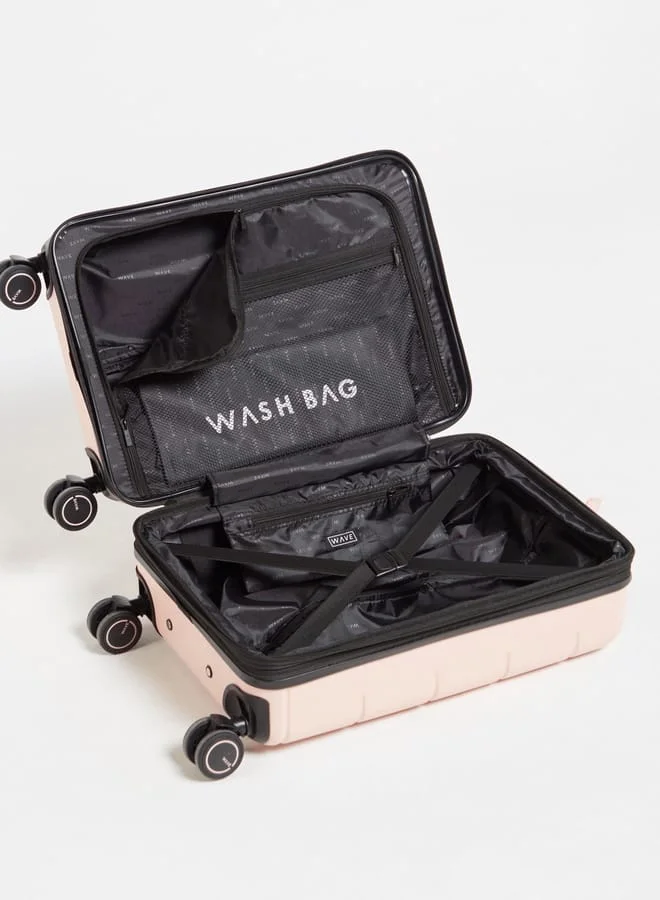 Wave Textured Hardcase Luggage Trolley Bag with Retractable Handle