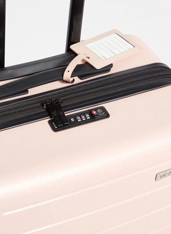 Wave Textured Hardcase Luggage Trolley Bag with Retractable Handle
