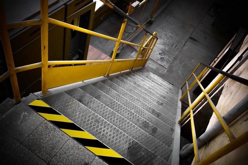 Brady ToughStripe Floor Marking Tape - Yellow and Black Diagonal Stripes, 3" Width, 100' Length - Image 5