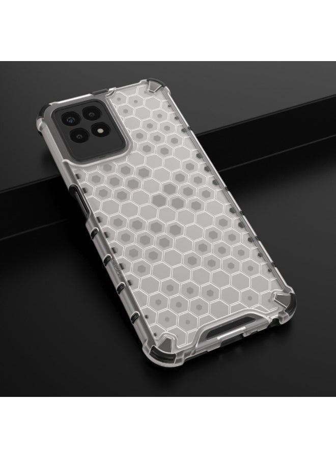 جراب Realme 8i 4G بتصميم Honeycomb Armor مع ظهر شفاف وحواف TPU معززة وحماية قوية ضد الصدمات - Image 4