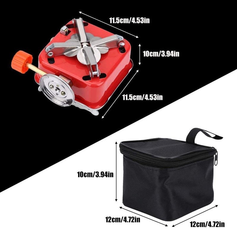 Styxon Stainless Steel, Copper Portable Gas Stove Burner and Camping Stove Folding Furnace 2800W | Outdoor Stove | Picnic Cooking Gas Burners (Red Butane Burner) - Image 3