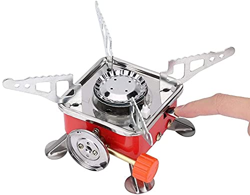 Styxon Stainless Steel, Copper Portable Gas Stove Burner and Camping Stove Folding Furnace 2800W | Outdoor Stove | Picnic Cooking Gas Burners (Red Butane Burner) - Image 2