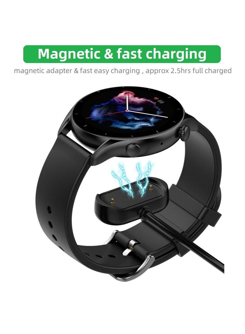 Charger Compatible with Amazfit GTR4 GTR3 GTR3 Pro GTS3 GTS4 T-Rex 2 (A2169) CHEETAH PRO - Black - Image 3