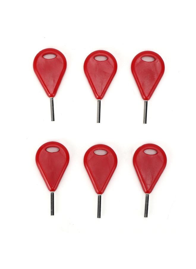 Thoraya 6 Pcs/Pack Surfboard Fin Hex Key Surf Fin Key Surfboard Accessories Surfing EquipmentRed  - Image 1