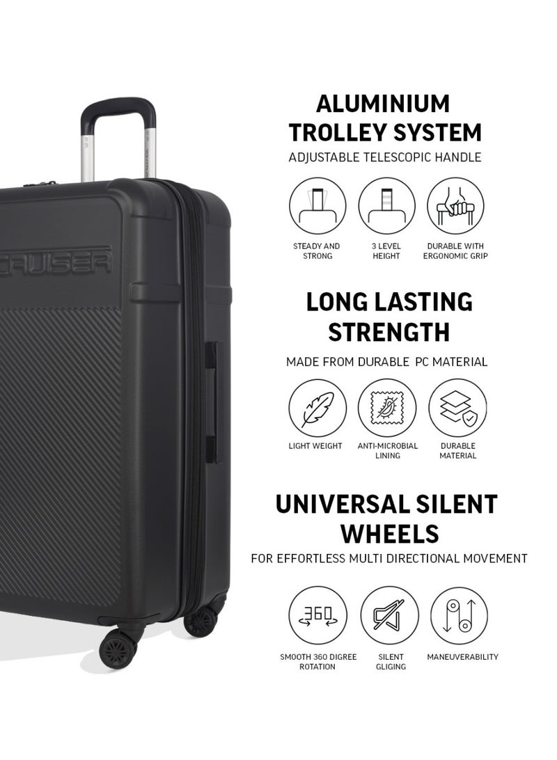 Tom Cruiser Story Hard Shell Trolley Suitcase 20-Inch Carry-On Travel Luggage – Black - Image 3