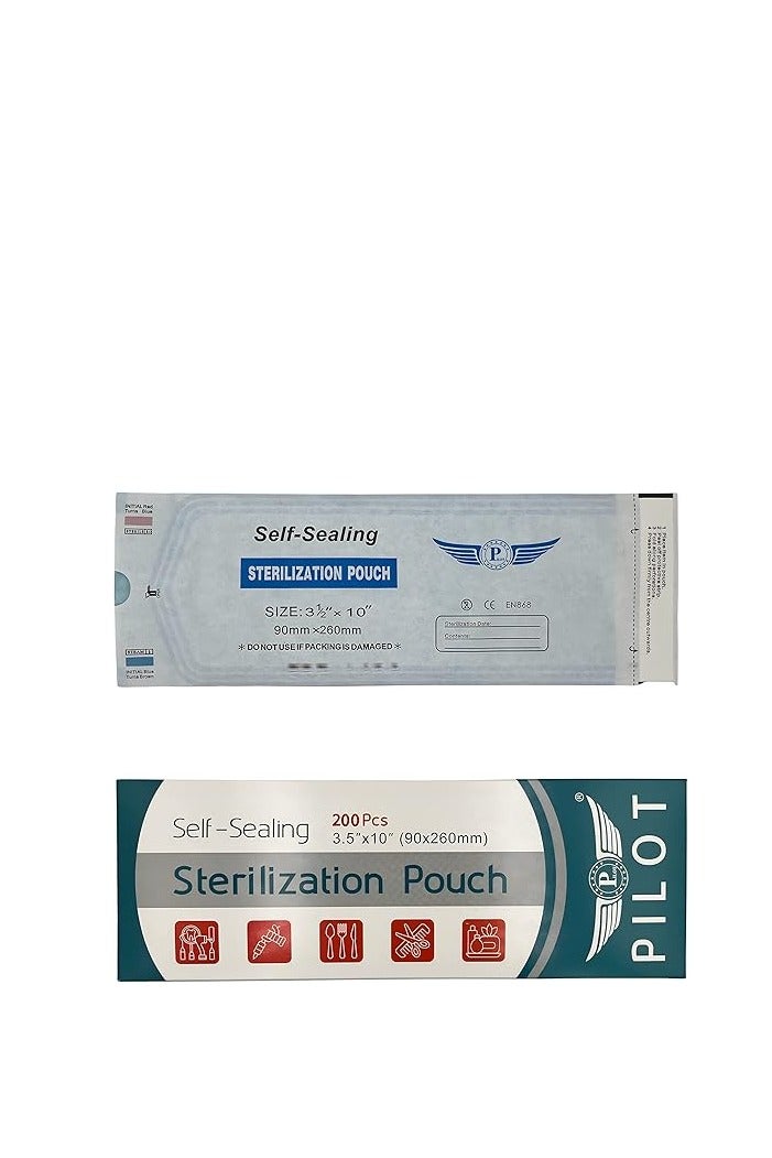 Pilot Sterilization Pouch 200pcs 3.5"x10" ( 90x260mm ) - Image 1