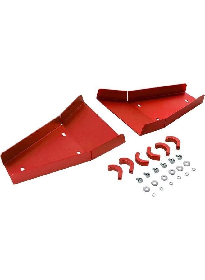 Red A-arm Guards Skid Plate Protector for Yamaha Raptor 700 - Image 1