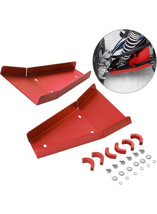 Red A-arm Guards Skid Plate Protector for Yamaha Raptor 700 - Image 2