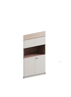 Neo Front Neo Front Cabinet with 3 Drawers and Door, Wooden Storage Cabinet with Shelves, Sideboard for Living Room, Entryway  Middle FK-BG0850 