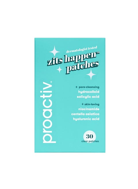 Proactiv Zits Happen® Hydrocolloid Acne Patches- Pimple Patches for Face and Back Acne with Pore Cleansing Salicylic Acid- 30 Count