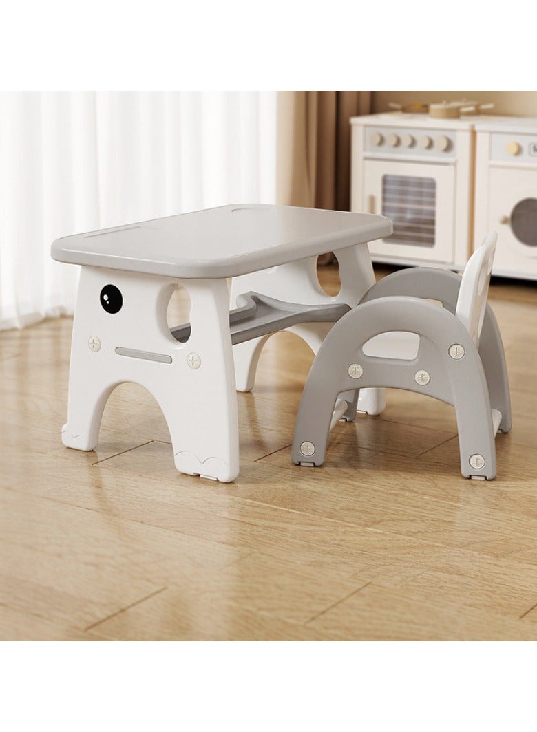 XICEN Kids Table and Chair Set,  Children Activity Table with Storage Shelf, Toddler Desk and Chair for Eating Reading Playing, Gift for 3+ Boys Girls - Image 1