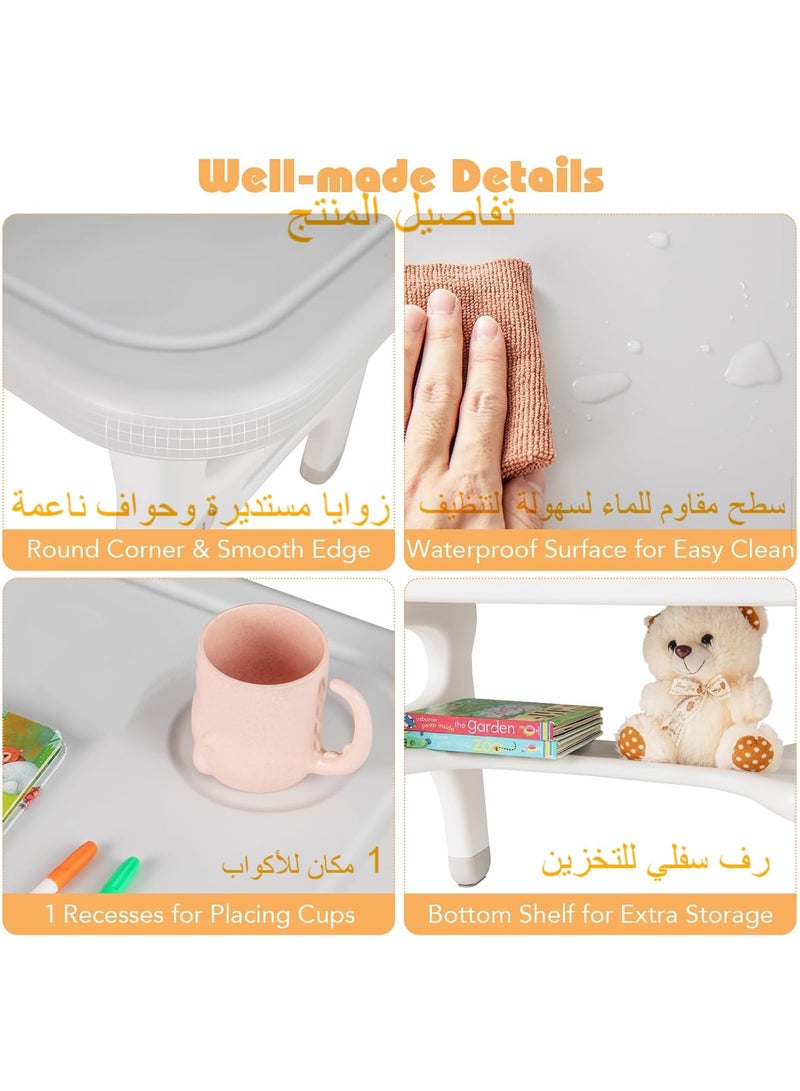 XICEN Kids Table and Chair Set,  Children Activity Table with Storage Shelf, Toddler Desk and Chair for Eating Reading Playing, Gift for 3+ Boys Girls - Image 5