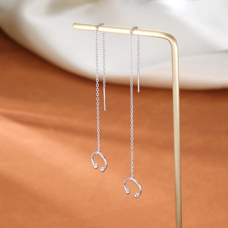 SLUYNZ 925 Sterling Silver Cuff Earrings Chain for Women Crawler Earrings Wrap Climber Earrings Cool Earrings - Image 4