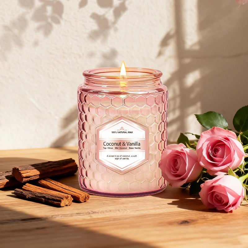 JXDLSQ 6 Pack Soy Wax Candles Sets, Scented Candles Gifts Sets for Women Birthday Christmas, 5.5 Oz Each Natural Aromatherapy Candles for Home, Spa, Relaxation & Home Decoration - Image 5