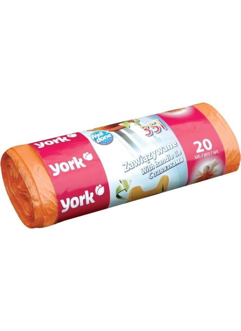 York 35L Garbage Bag with Handle 20 Pieces 090660