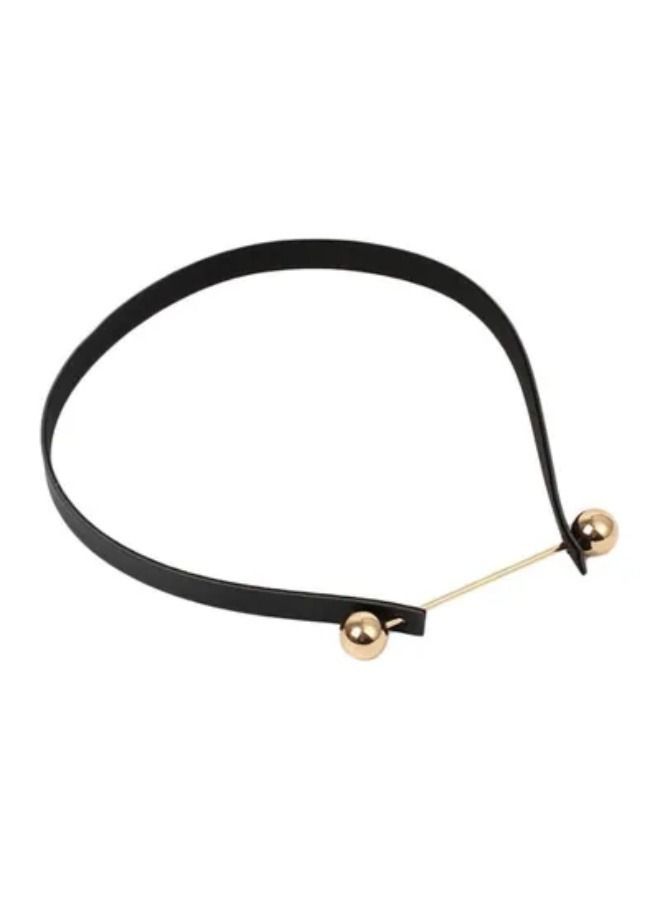 Patent Leather Choker With Pendant 