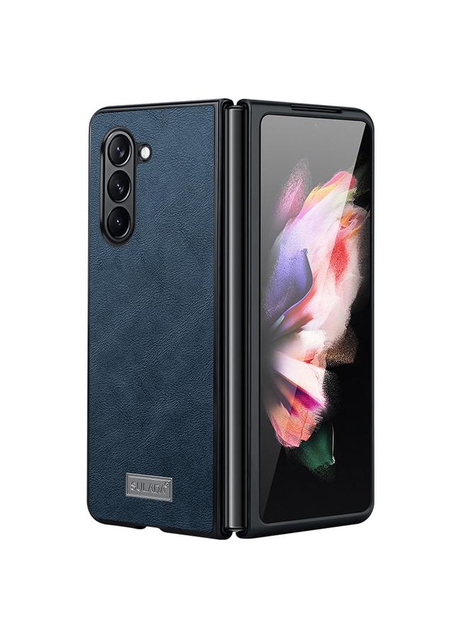 Case For Samsung Galaxy Z Fold5 Shockproof TPU + Handmade Leather Phone Case