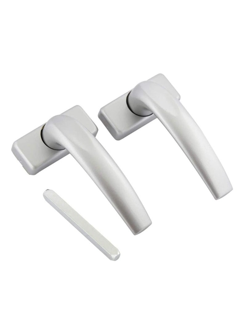 KNP KNP Aluminium Door Handle with 20MM Lockbody, Heavy Duty Door Handle Set. (Silver) White  - Image 2