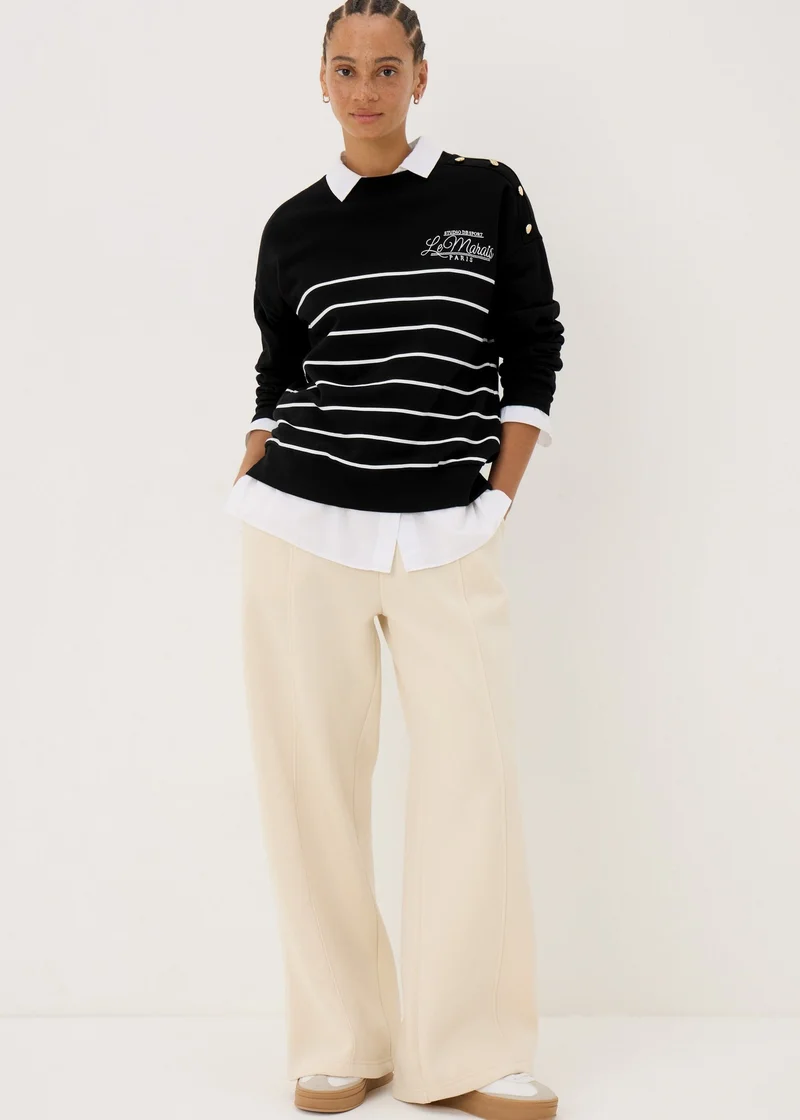Matalan Black Breton Stripe Sweatshirt
