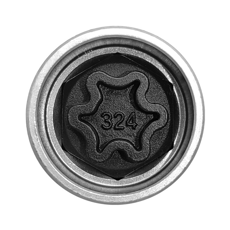 Anti-theft Screw Socket Wrench Silver 324mm Unique Security Design - Vehicle-specific Fit Security Master Locking Wheel Nut Key for Car Wheel Protection - Image 1