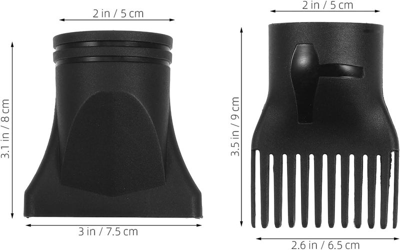 8pcs Universal Hair Dryer Nozzle Attachment Set Comb and Concentrator Blow Dryer End Nozzle for Salon and Home Styling Hairdryer Replacement - Image 2