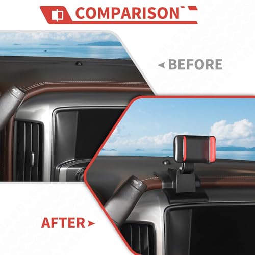 amayum Dashboard Cellphone Mount Mobile Phone Holder Phone Holder for Car Dashboard Interior Accessories Fit for Chevrolet SilveradoGMCSierra 20142018 - Image 3