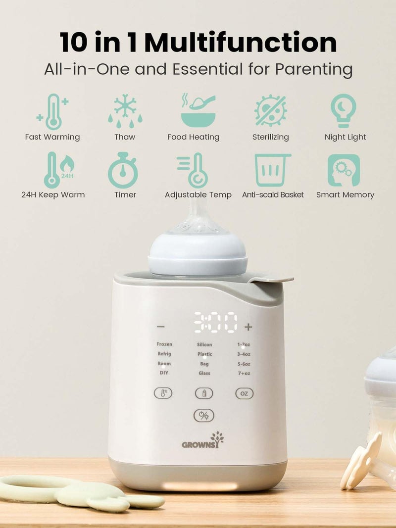 GROWNSY GROWNSY Bottle Warmer, 2024 Fast Baby Bottle Warmer for Breastmilk & Formula, Smart Temperature Control, with Timer, Thaw, Food Heater, Night Light, Calentador De Biberones for All Bottles  - Image 3