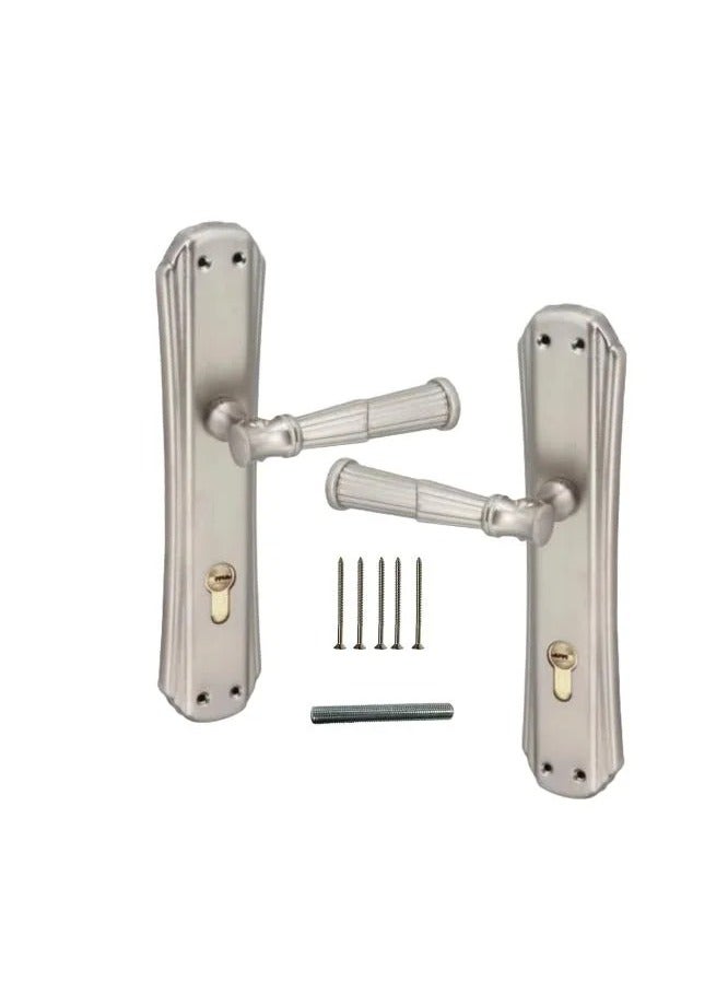 Lozan LOZAN One-Piece (Plate) Door Handle Set | Premium Aluminum Build with Sleek Finish | Compatible with Wooden & Metal Doors | Easy to Install & Built to Last 