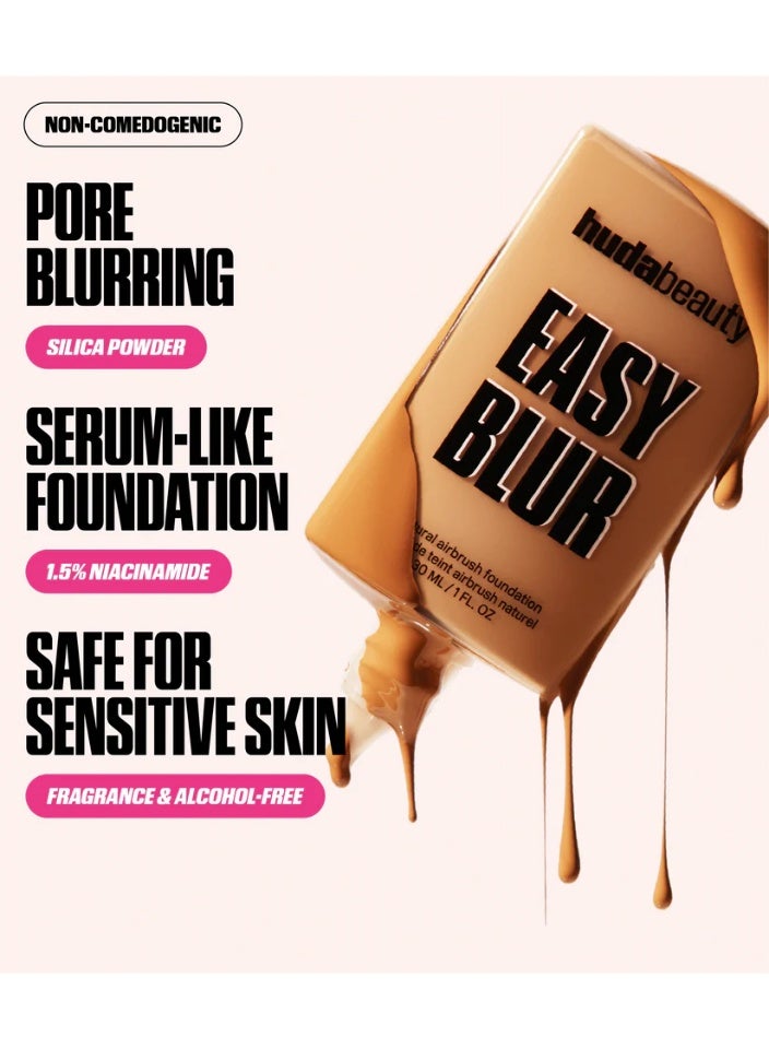HUDA BB Huda Beauty EASY BLUR NATURAL AIRBRUSH FOUNDATION WITH NIACINAMIDE Milkshake 100B - Image 2