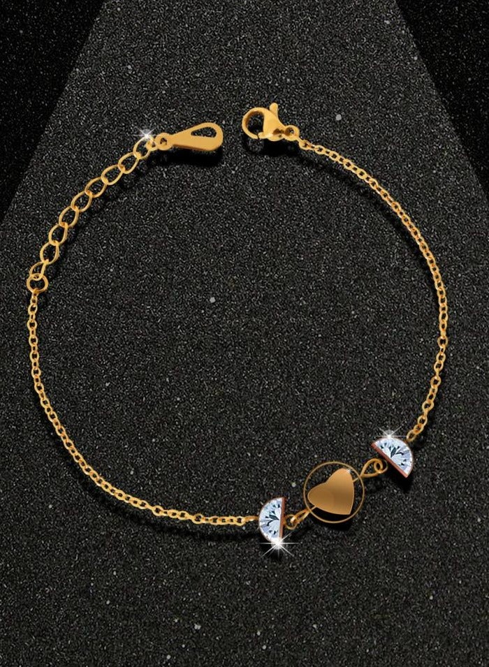 Alissa Heart Anklet Rose Gold - Image 2