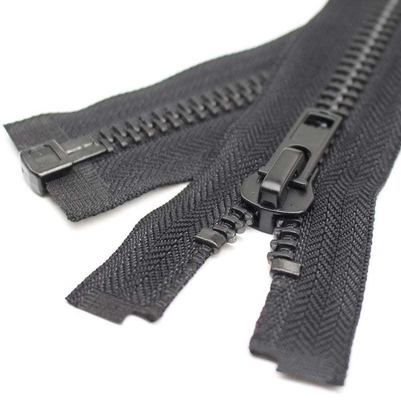 YaHoGa 10 30 Inch Black Nickel Separating Jacket Zipper Metal Zipper Heavy Duty Metal Zippers for Jackets Sewing Coats Crafts 30 Nickel
