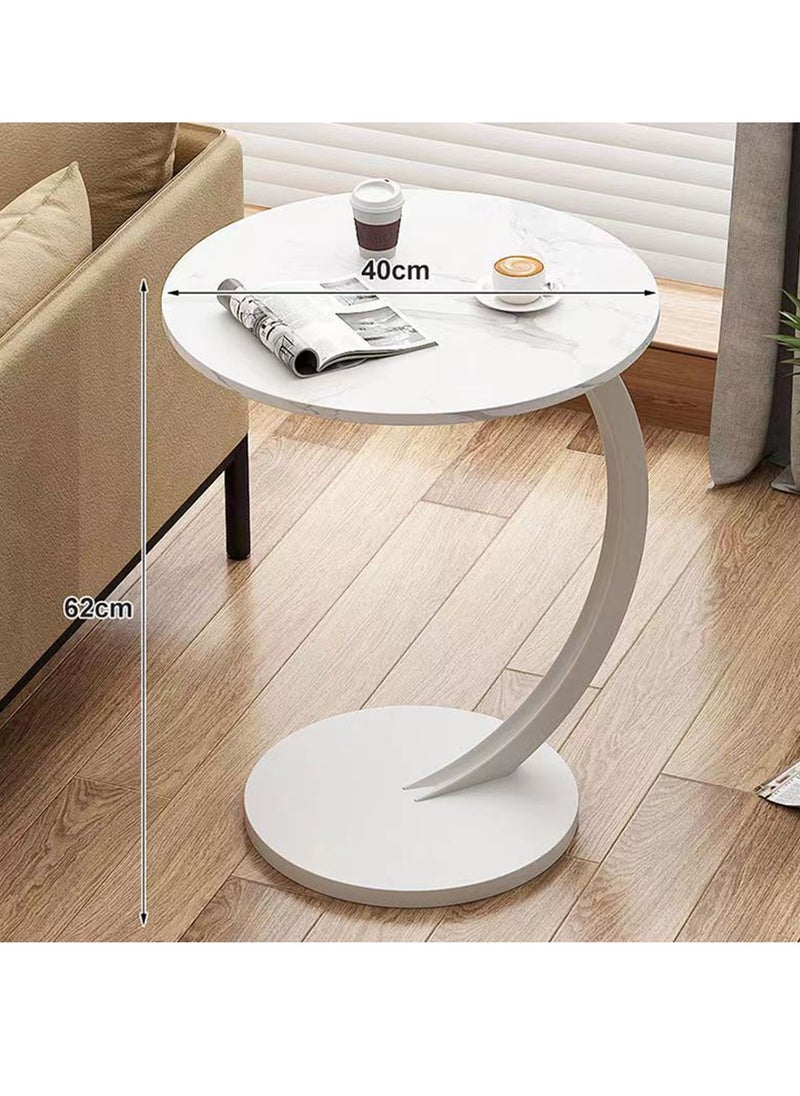 Sharpdo - Simple Living Room C-Shaped Sofa Side Table & Round Table 40*40*62CM - Image 1