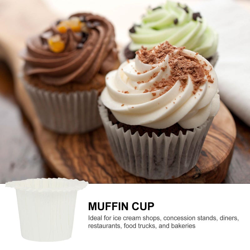 White Heat Resistant Paper Baking Cups 30 Pieces Disposable Muffin and Dessert Holders - Image 4