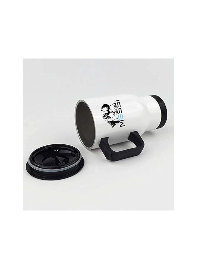 Football Super Hero Messi Printed Travel Coffee Mug - Gift for Football Sports Fan - Travel Mug Gifts for Friends - Image 3