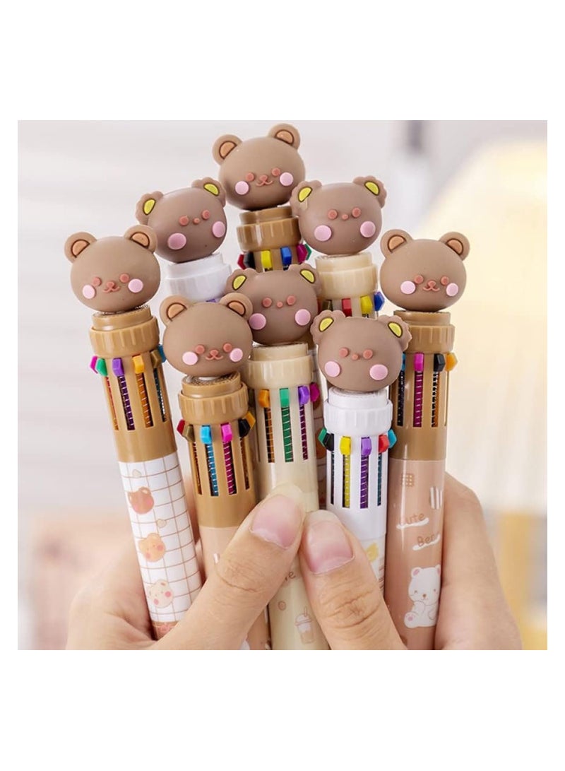 RATSAW Multicolor Ballpoint Pens 10-in-1 Colored Retractable Animal Ballpoint Pens Kids Adult Ballpoint Pens for Office Back to School Supplies Students Children Girls Gift 4 Pack - Image 4