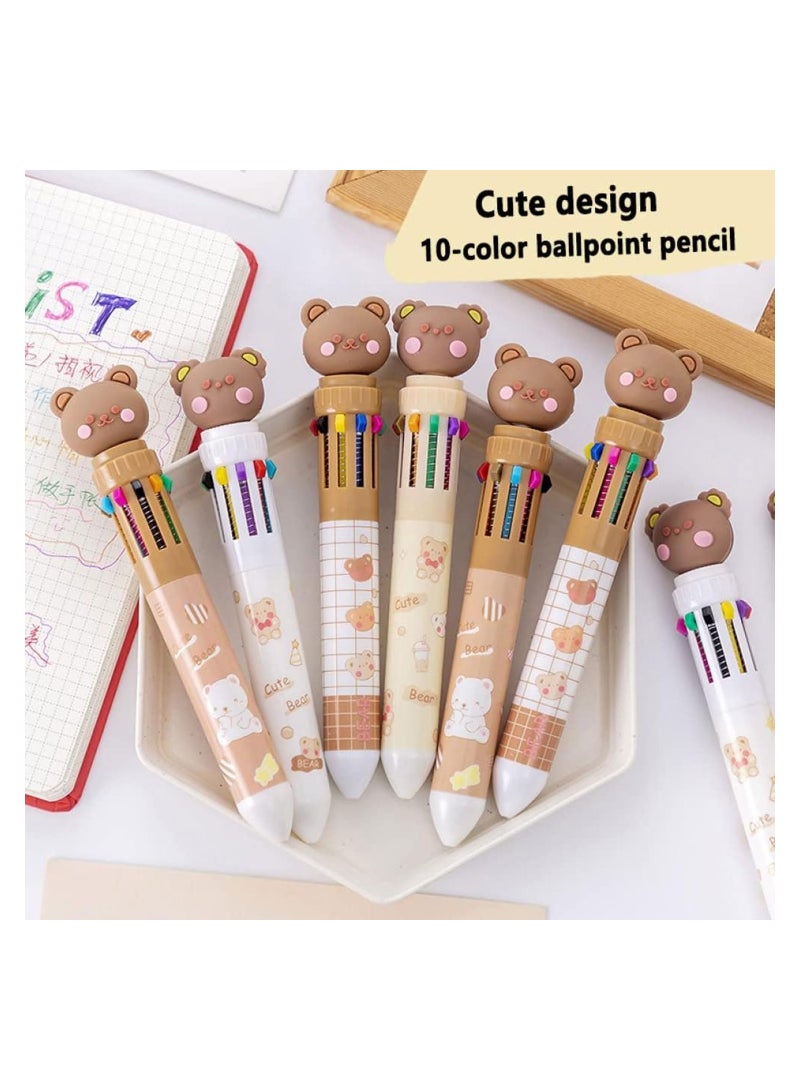 RATSAW Multicolor Ballpoint Pens 10-in-1 Colored Retractable Animal Ballpoint Pens Kids Adult Ballpoint Pens for Office Back to School Supplies Students Children Girls Gift 4 Pack - Image 5