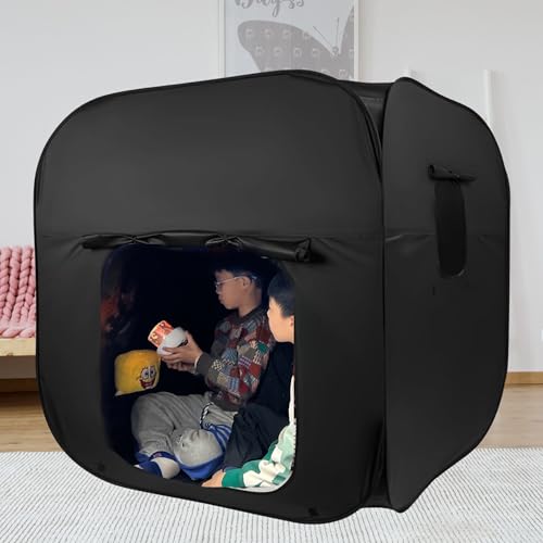 lukidoki Sensory Tent for Kids Adults with Autism ADHD SPD CPC Certification Extra Big 47x47in Calm Corner Helps Children Relax Reduce Anxiety Portable Popup Blackout Hideout Play Tent Toys - Image 1