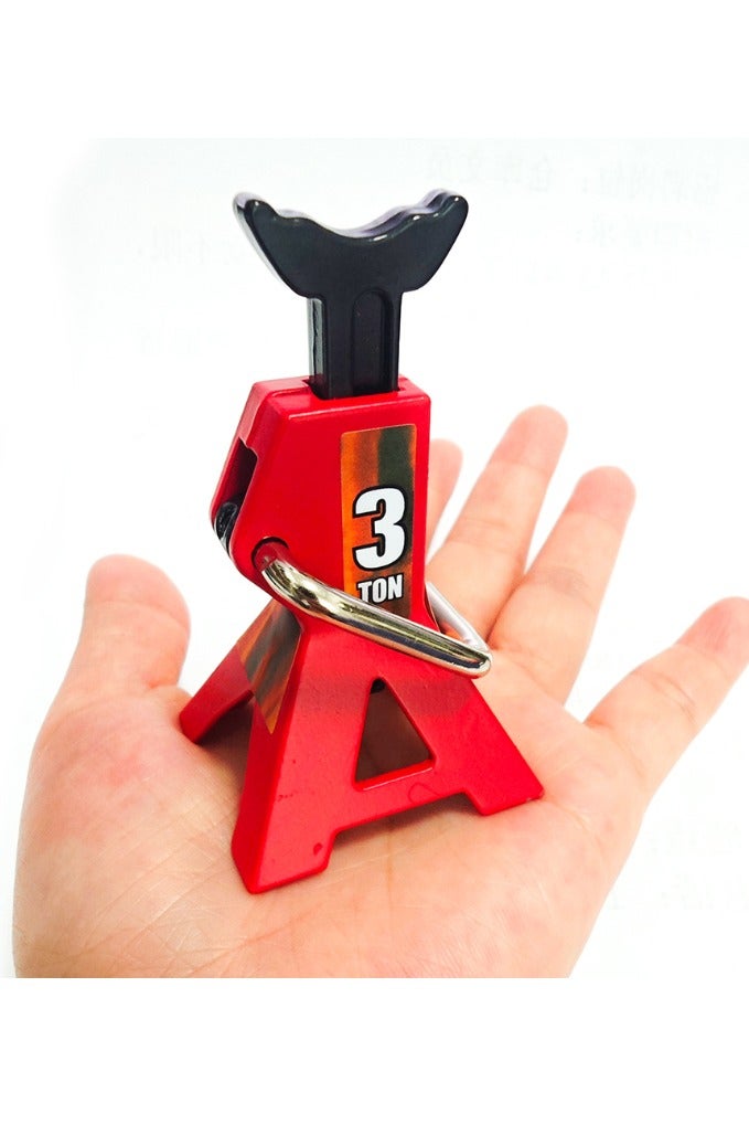 Model Car 3ton Simulation Jack Mini Metal Repair Frame Manually Adjustable Height-Color:3t Red  - Image 1