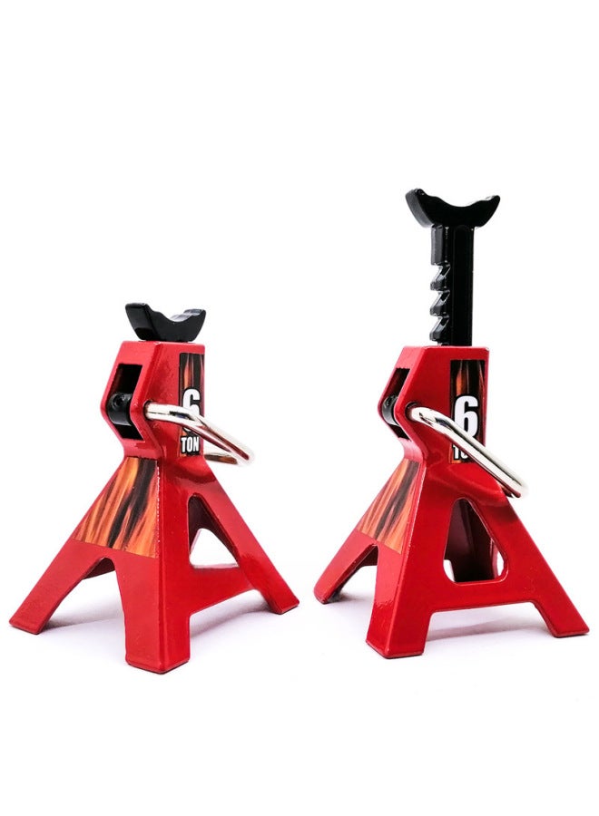 Model Car 3ton Simulation Jack Mini Metal Repair Frame Manually Adjustable Height-Color:3t Red  - Image 2