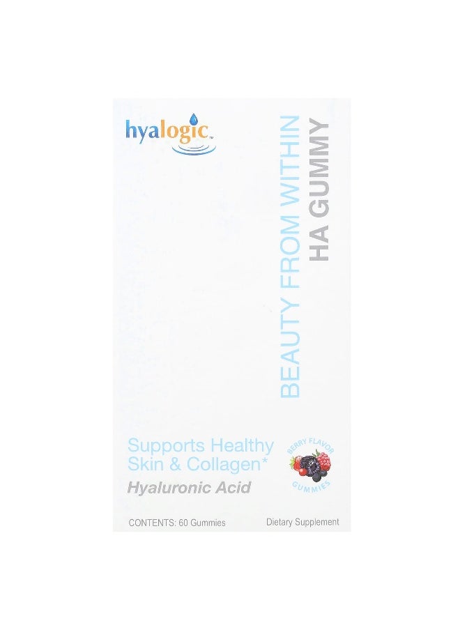 Hyalogic Hyalogic, Beauty From Within, HA Gummy, Berry, 60 mg, 60 Gummies  - Image 1