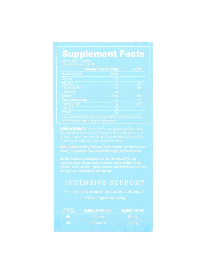 Hyalogic Hyalogic, Beauty From Within, HA Gummy, Berry, 60 mg, 60 Gummies  - Image 2