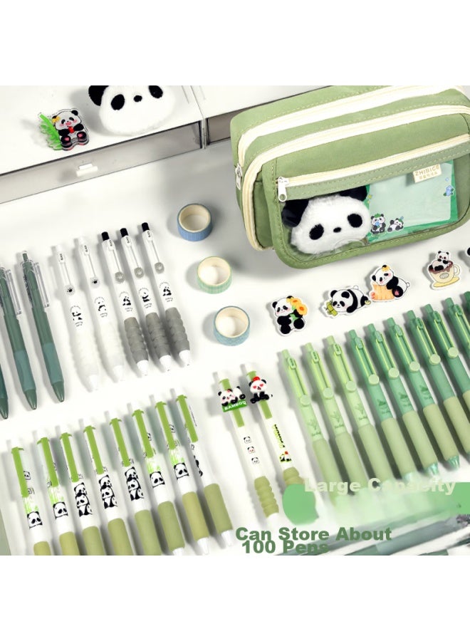 Large Capacity Panda Flip-top Pencil Case For Girls, School Supplies Box For Female Students, Autumn And Winter High-quality Pencil Case For Middle School Girls And Boys - Image 4