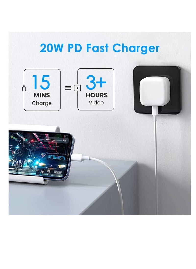 Generic - 2 in 1 Pack of 20W USB-C Power Adapter and USB-C to Lightning Cable 1m white - Image 1