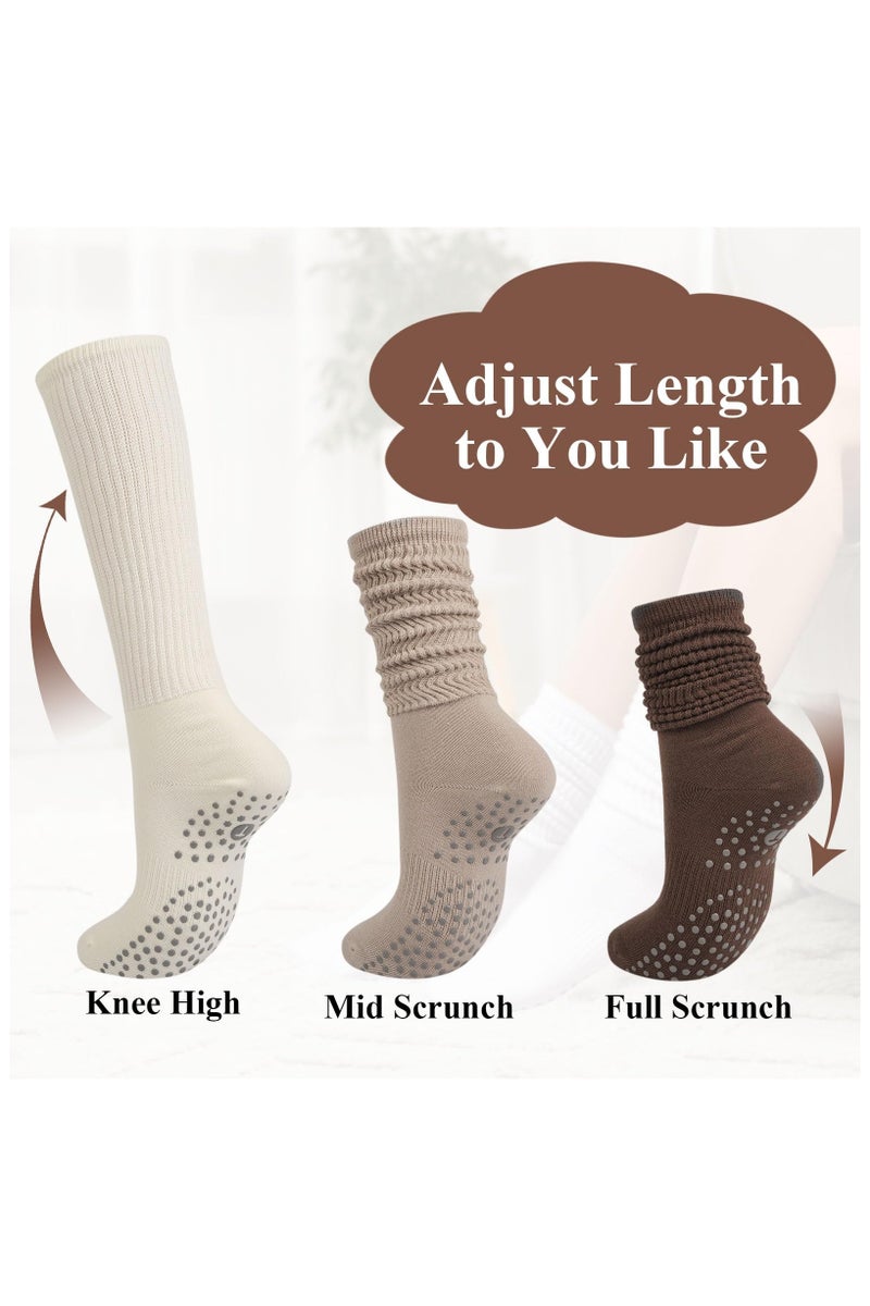 3 أزواج الجوارب اليوغا للنساء، غير انزلاق الجوارب جوارب بيلاتس لليوغا، بيلاتس، الباليه، الرقص، التمرين، المستشفى - Image 2