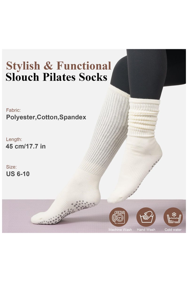 3 أزواج الجوارب اليوغا للنساء، غير انزلاق الجوارب جوارب بيلاتس لليوغا، بيلاتس، الباليه، الرقص، التمرين، المستشفى - Image 3