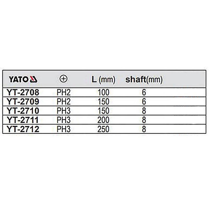 Yato Screwdriver from Yato YT25929 Phillips Screwdriver Size PH2X100mm Home and ToolsIndustrial ToolsScrewdriver for ScrewingCarpenter Automobile ToolsHome Tools - Image 2
