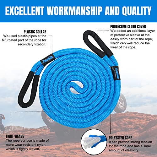 Perantlb Kinetic Recovery Rope7/8 x 20ft(26000lbs),Nylon Double Braided Recovery Tow Rope,Heavy-Duty Vehicle Kinetic Rope for Truck ATV UTV SUV… - Image 4
