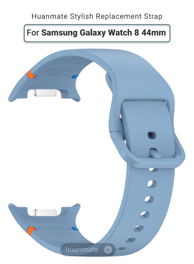 huanmate Samsung Galaxy Watch 8 44mm Soft Silicone Replacement Strap - High Quality, Lightweight, Stylish & Durable - Easy Installation - Replacement Strap for Samsung Galaxy Watch 8 44mm - Image 1