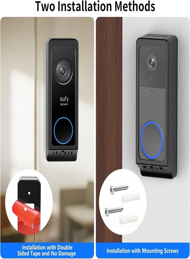 Annkoifu Anti-Theft Video Doorbell Mount for Eufy Doorbell E340/Wyze Duo Cam Doorbell, No-Drill Adjustable Mounting Bracket for Eufy E340, Apartment Door Bell Kits for Wyze Doorbell Camera for Home Rentals - Image 4