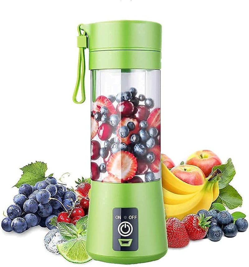 FEDDE 6 blade Hand Blenders juicer Mini Blender Fruit Mixer Machine Portable Electric Juicer grinder Cup 380ML Personal Blender USB Rechargeable Fruit Blender Mixer for Home Office Outdoor Multi - Image 1